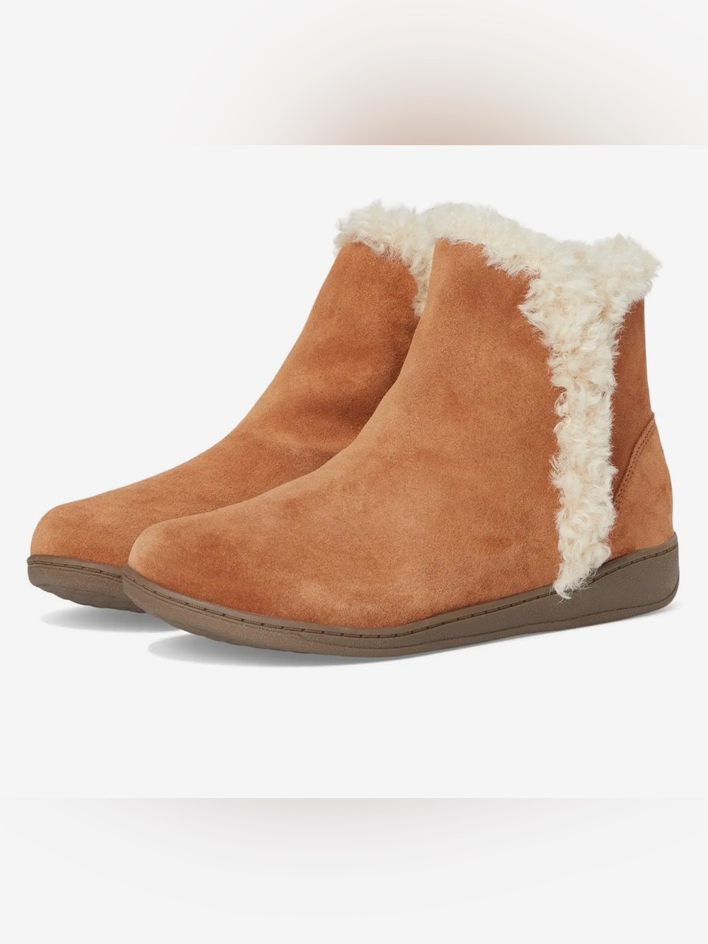 VIONIC Women's Unwind Ankle Booties Tan Suede Women Sz 10 | MINT CONDITION $110